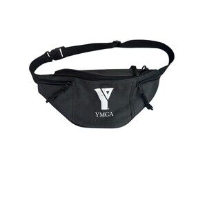 YMCA Black 3 Pocket Fanny Pack Bum Bag